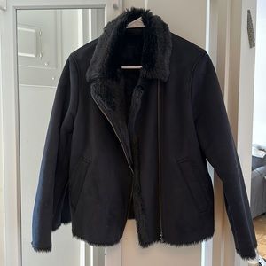 Uniqlo Navy Suede Coat